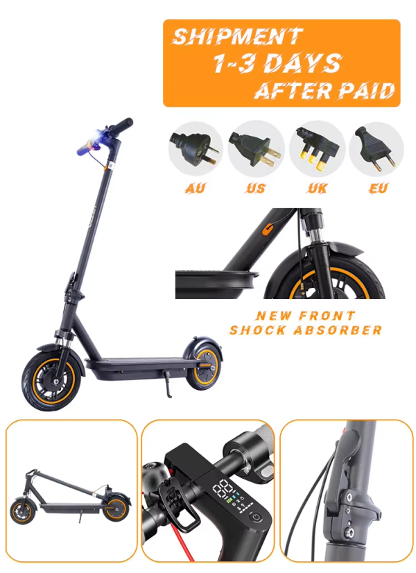 ⁦Adult Electric Scooter 500W 15ah Lithium Battery 10 inch Tires front damping Folding G30 Adult Mobility E-Scooter(3-day delivery)⁩ - الصورة ⁦6⁩