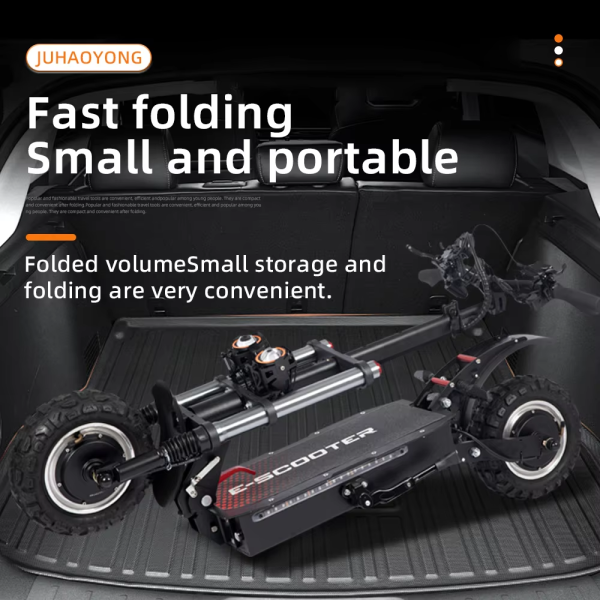 J30 MAX Foldable Adult Electric Scooter with 6000W Power 11-Inch Tires 200KG Capacity and 100KM Range(3-day delivery) - Afbeelding 4