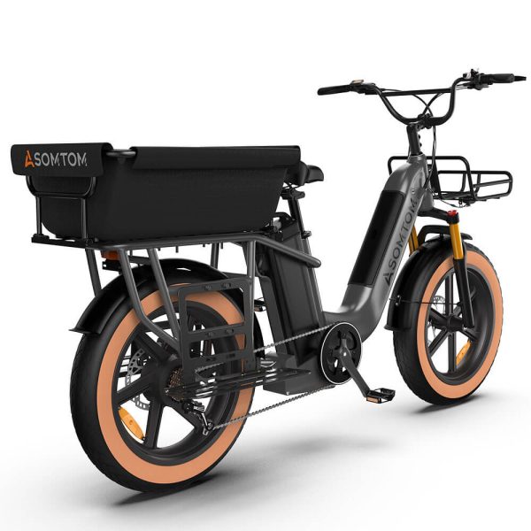 MAMMOTH Dual-Battery Electric Cargo Bike: 48v750w 15ah Ultimate Power, Range & Eco-Friendly Transport Solution(3-Day Delivery in the USA) - Imagen 3