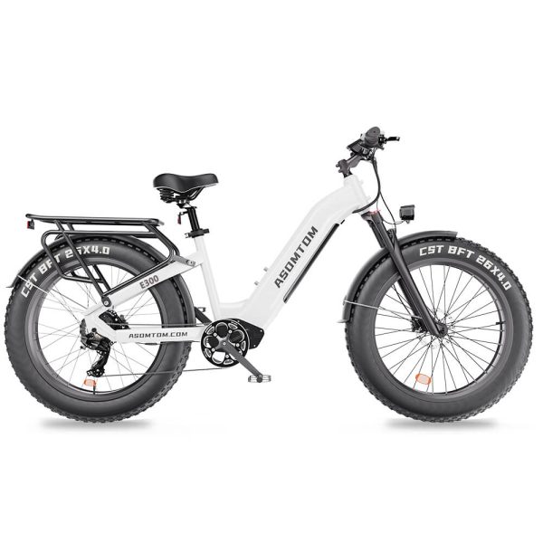 ⁦ASOMTOM E300 Snow Electric Bike 750W Power 48V 15.6AH Lithium 26×4.0 All-Terrain Fat Tires⁩ - الصورة ⁦2⁩