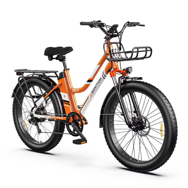 Best City E-Bike: RV3-26*3.0 Urban Commuter Electric Bike – 36V 10.4AH Battery, 7-Speed Shimano, 45-55 KM Range, Lightweight Aluminum Frame, and Customizable Options(3-Day Delivery in the USA) — изображение 3
