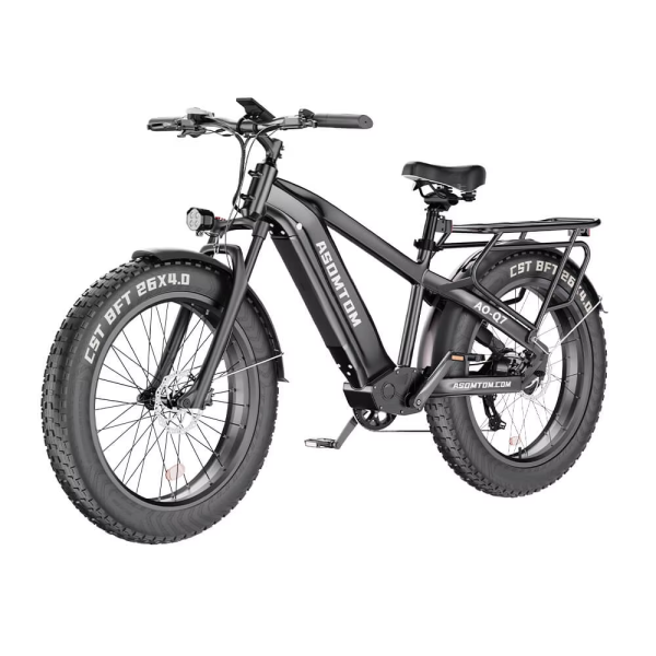 ⁦Q7-26*4.0 All-Terrain Electric Dirt Bike: 26-inch, 48V 750W Power, 45km/h Max Speed, 40-70km Range, Customizable Colors & LOGO⁩ - الصورة ⁦4⁩