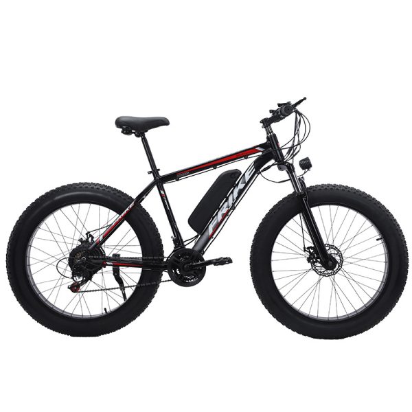 高速 48V 15Ah 1000W 26 英寸全地形肥胎电动自行车 - 电池铝合金成人电动自行车，适用于城市、海滩、雪地、山地和泥泞路面