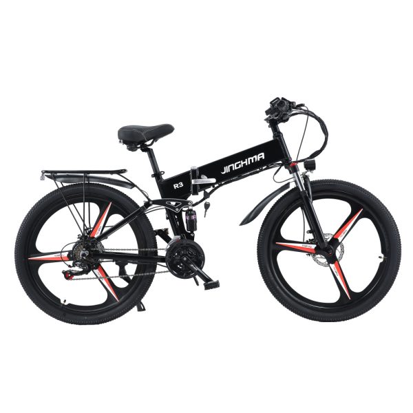 دراجة كهربائية قابلة للطي BURCHDA R3 - 48 فولت 12.8 أمبير، محرك بقوة 800 وات، هيكل خفيف الوزن من سبائك الألومنيوم، 21 سرعة، حمولة قصوى 180 كجم